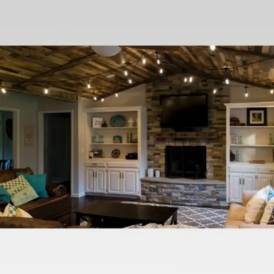 24ct Classic Caf&eacute; Outdoor String Lights Integrated LED Bulb - Black Wire - Enbrighten image {4}