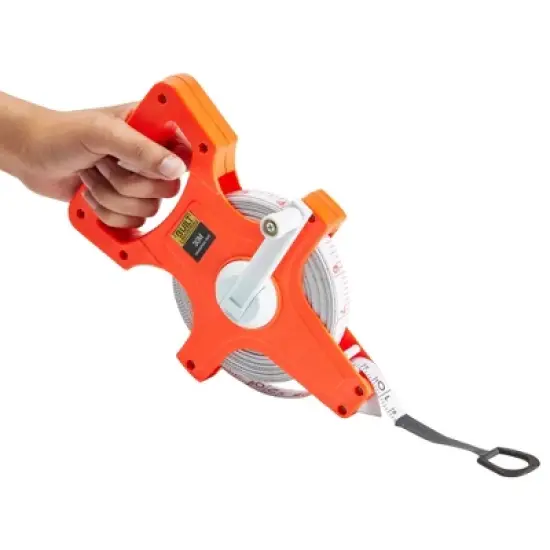 Built Industrial Open Reel Track and Field Measuring Tape, Retractable 30 Meter Tape Measure for Long Jump image {2}