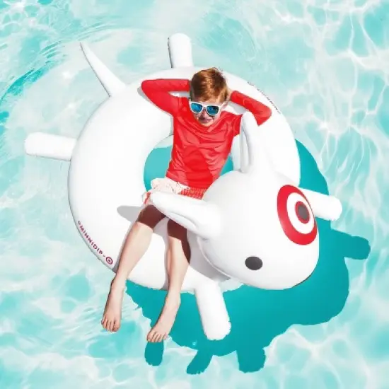 MINNIDIP Target Bullseye Ring Float: PVC Pool Inflatable for Ages 6+ image {2}