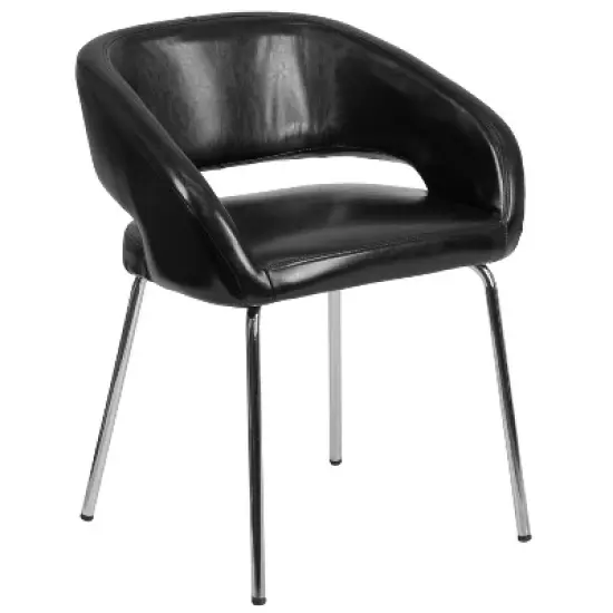 Flash Furniture Fusion Series Contemporary LeatherSoft Side Reception Chair with Chrome Legs image {13}