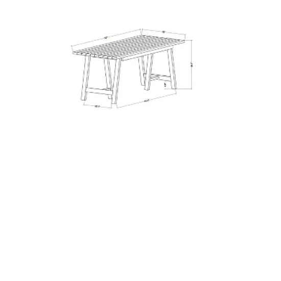 Slat Wood Outdoor Rectangular Dining Table - Natural - Hearth & Hand&trade; with Magnolia image {5}