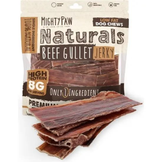 Mighty Paw Beef Gullet Jerky | 100% Natural Dog Treats, 14 oz Bag image {4}