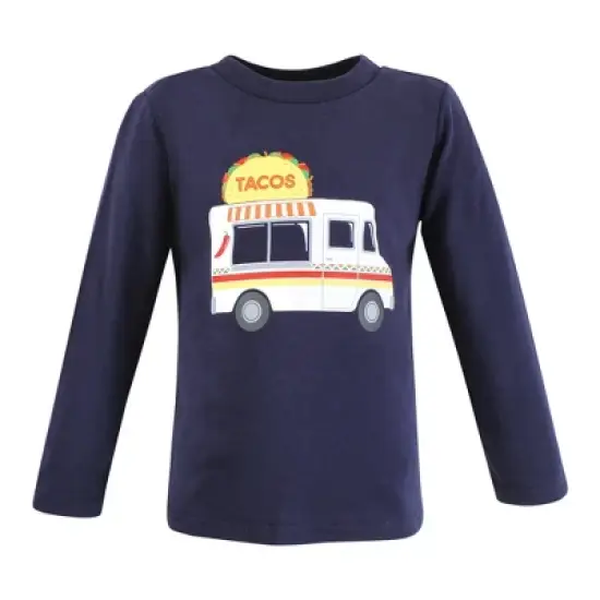 Hudson Baby Infant and Toddler Boy Long Sleeve T-Shirts, Fun Food image {3}