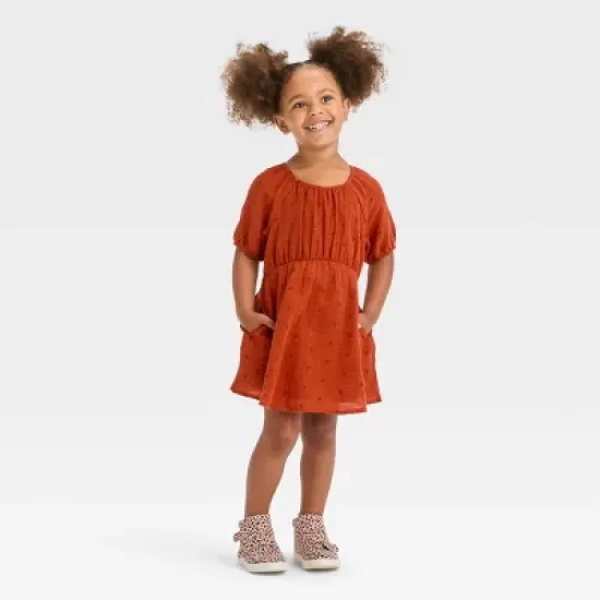 Toddler Girls' Gauze Eyelet Short Sleeve Dress - Cat & Jack&trade; image {4}