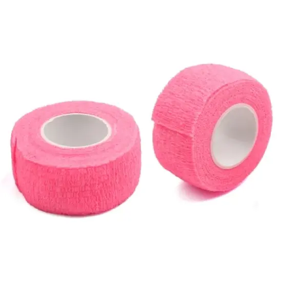 Unique Bargains Non-Woven Self Adhesive Tape Finger Elbow Wrist Ankle Protector Wrap Roll 2Pcs Pink image {2}