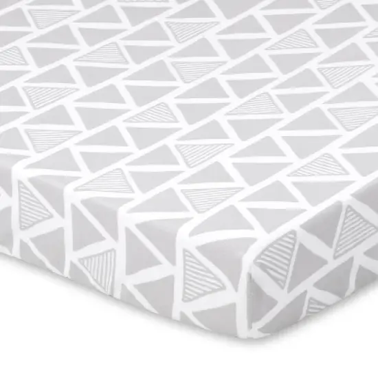 The Peanutshell Fitted Playard Sheets - Camo Dinosaur and Geometric Print - 2pk image {3}