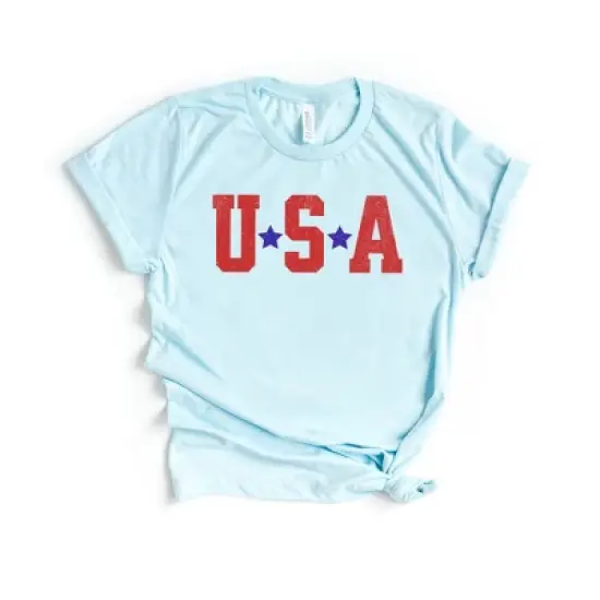 Simply Sage Market Women's USA Stars Short Sleeve Graphic Tee image {4}