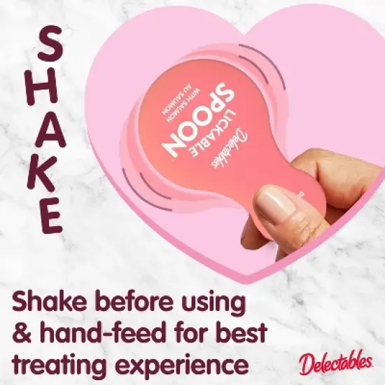 Delectables Salmon Flavor Lickable Spoons Cat Treats - 2.8oz/8ct image {5}