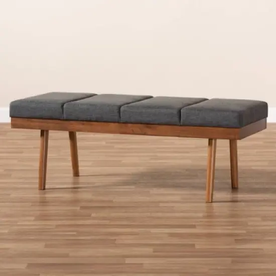 Larisa Wood Bench - Baxton Studio image {4}