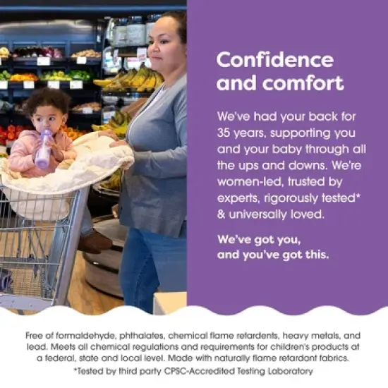 Boppy Shopping Cart Cover - Cute Almond Croissant image {3}