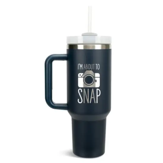 100 North I'm About To Snap Camera Photography Wrap-Around 40 Oz. Stainless Steel Water Bottle Coffee Mug, Spill & Leak Resistant, Travel Tumbler with image {5}