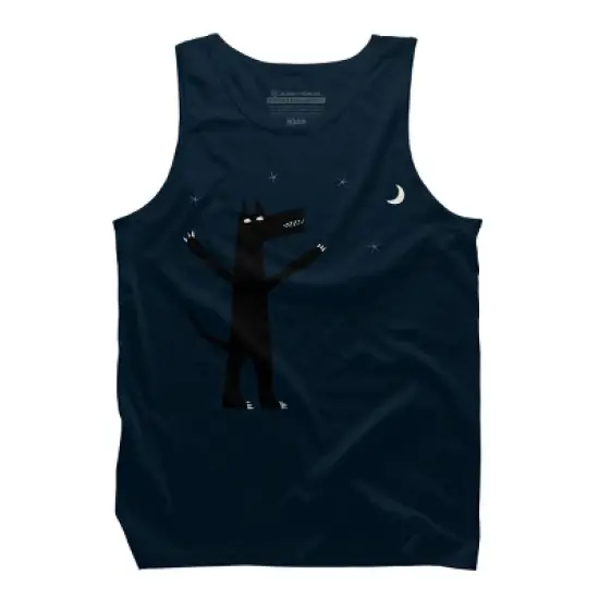 Men's Design By Humans Arooo! By NicSquirrell Tank Top image {3}