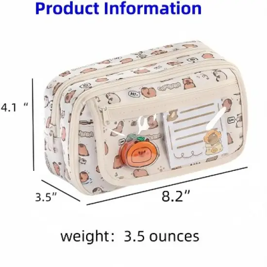 Cute Kawaii Pencil Case Pouch Cartoon Pen Box Holder Organizer image {1}