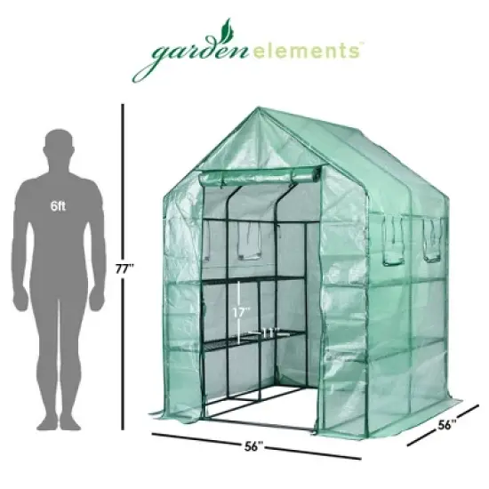 Garden Elements Personal Plastic Indoor Standing Greenhouse, Frost Protection image {4}