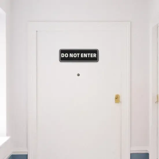 Unique Bargains Acrylic Self-Adhesive Decor Business Do Not Enter Sign image {5}