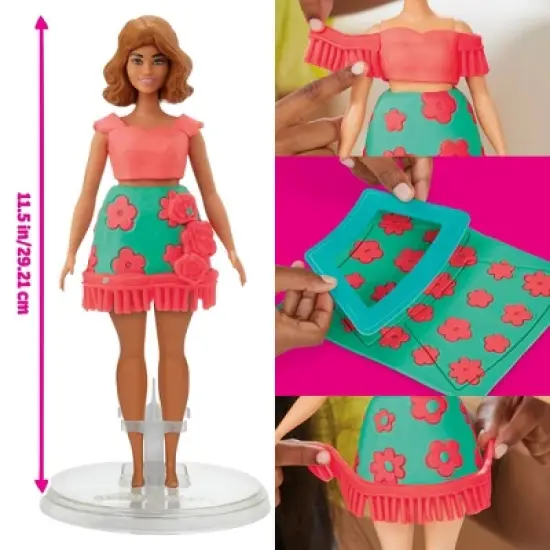 Play-Doh Barbie Florals and Fringe Designer Doll Set image {1}