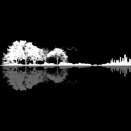 Men's Design By Humans Nature Guitar By Maryedenoa T-Shirt image {1}