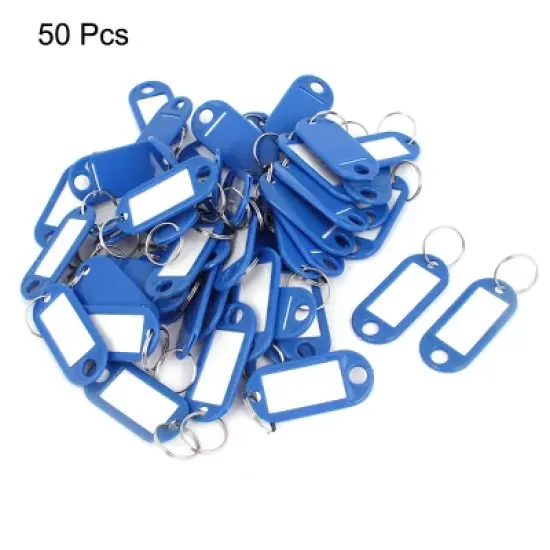 Unique Bargains uxcell Plastic Metal Badge Holders Blue 50 Pcs image {1}