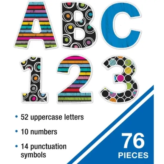 Carson Dellosa Education 4in Colorful Chalkboard Bulletin Board Letters (76 pieces) image {3}