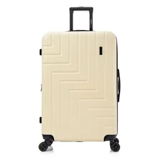 DUKAP Zahav Lightweight Hardside Large Checked Spinner Suitcase - Sand image {1}