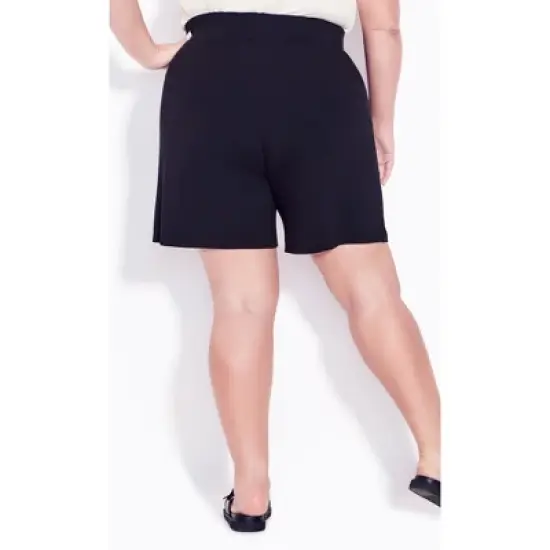 Women's Plus Size Alisha Knit Short - black | AVENUE image {1}