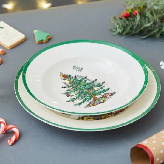 Spode Christmas Tree Soup Plates, Set of 4 - 9 Inch image {5}