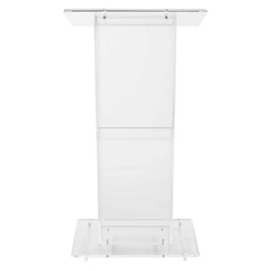 Lectern with Shelf Clear Acrylic - Hampden Furnishings image {2}