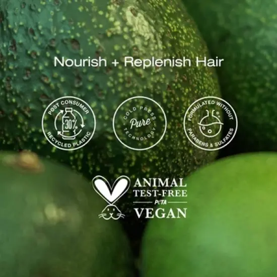 Raw Sugar Healing Power Hair Masque - Avocado Oil + Banana + Coconut Milk + Agave - 12oz image {3}