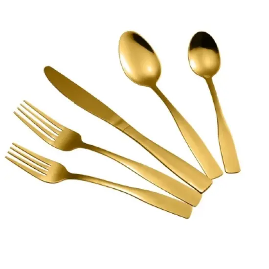 J&V TEXTILES 40-Piece Stainless Steel Flatware Silverware Set for 8 image {15}