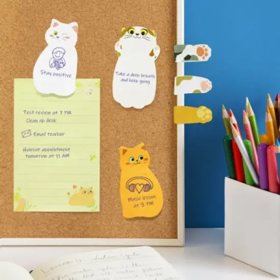 Wrapables Sticky Notes Set, Memo Notepads, Book Tabs, Page Markers, Sticky Notes, Home and Office Supplies (300 Sheets Total), Cats image {4}