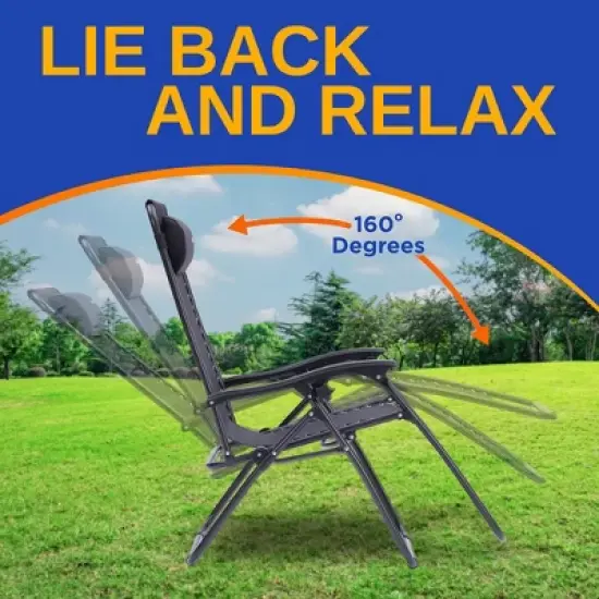 SereneLife Zero Gravity Lounge Chair, Set of 2 image {2}