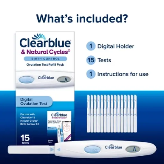 Clearblue & Natural Cycles Hormone-Free Birth Control Digital Ovulation Test Refill Pack - 15ct image {4}