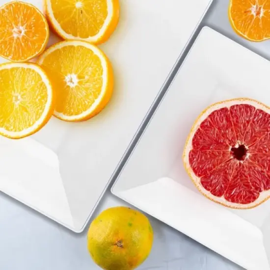 Smarty Had A Party 4.5" Clear Square Plastic Pastry Plates - 240 pcs image {7}