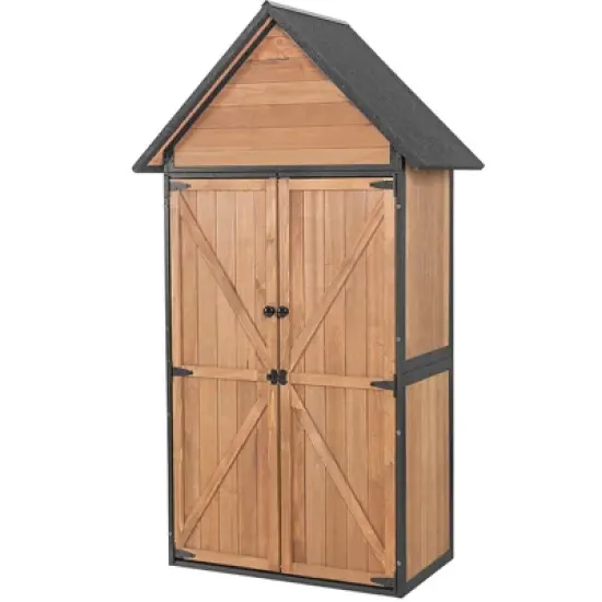 Aivituvin Outdoor Storage Shed Cabinet| Metal Frame for Stability-AIR7004/7004-B/7005 image {15}