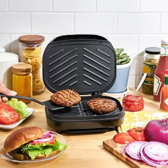 KitchenSmith 2 Burger Indoor Grill Black image {3}