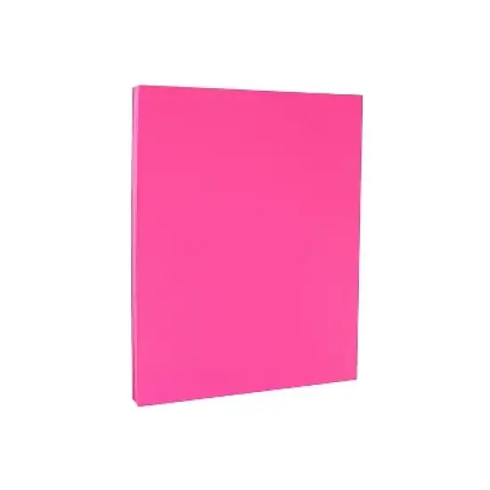 JAM Paper Smooth Colored Paper 24 lbs. 8.5 x 11 Ultra Fuchsia Pink 50 Sheets/Pack (184931A) image {1}