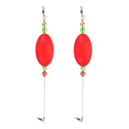 Unique Bargains Plastic Weighted Popping Oval Fishing Floats Rigs 2 Pcs image {6}