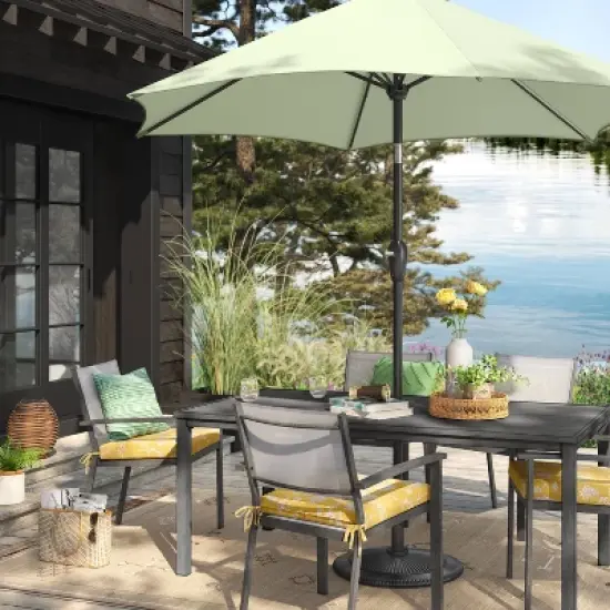 7'x10' Cactus Silk Pattern Outdoor Rug Tan - Threshold&trade; image {1}