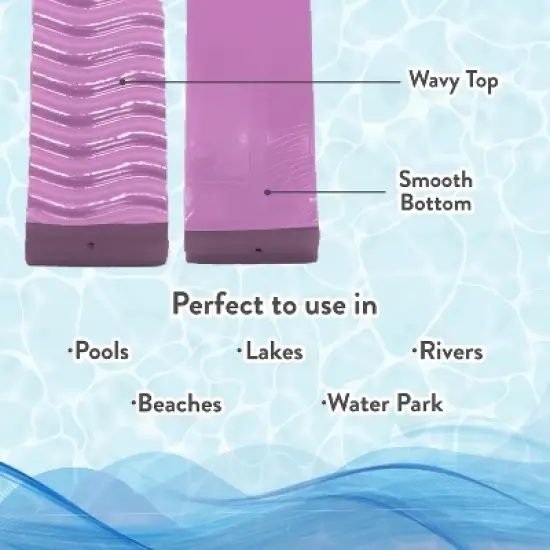 VOS Liberty Foam Pool Wavy Noodle, Premium & Big, Super Soft Pool Noodle for Swimming and Floating image {1}