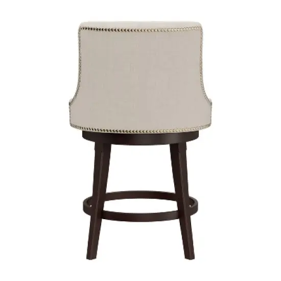 24" Halbrooke Swivel Counter Height Barstool Smoke/Cream - Hillsdale Furniture image {4}