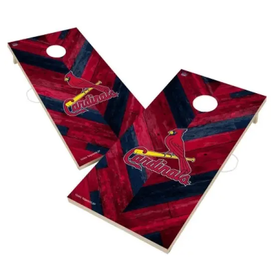 MLB St. Louis Cardinals 2'x4' Solid Wood Cornhole Board image {1}