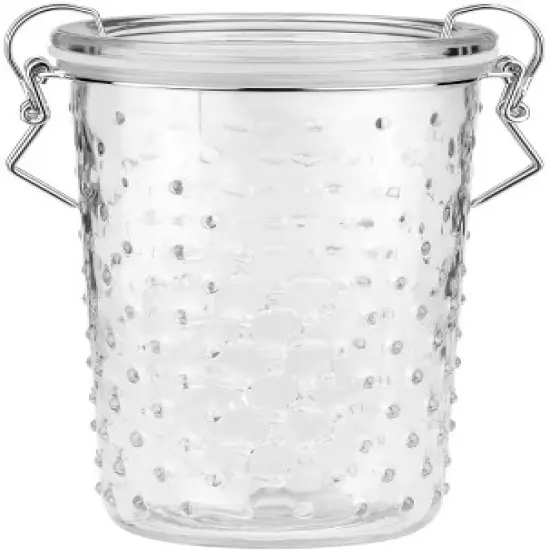 Amici Home Gemma Hobnail Glass Clamp Storage Jar/Canister, Clear image {4}
