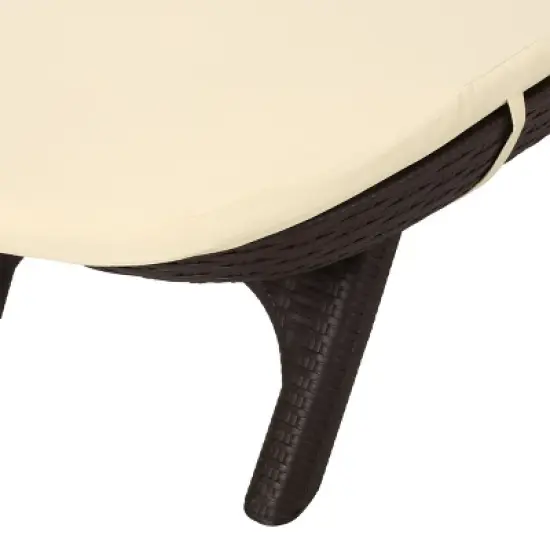 GDFStudio Ethan Outdoor Faux Wicker Adjustable Chaise Lounges with Cushion (Set of 2) image {8}