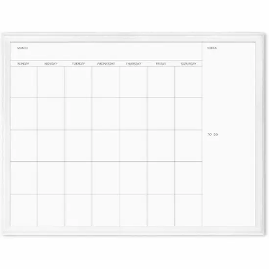 U Brands - Magnetic Dry Erase Calendar - Steel Surface image {2}