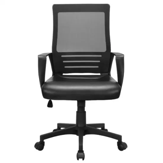 Yaheetech Adjustable Office Chair Midback Computer Chair with Lumbar Support image {8}