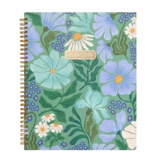 greenroom 2025-2026 Weekly/Monthly Planner 8.5"x10.75" Hardcover Garden Floral Sage image {7}