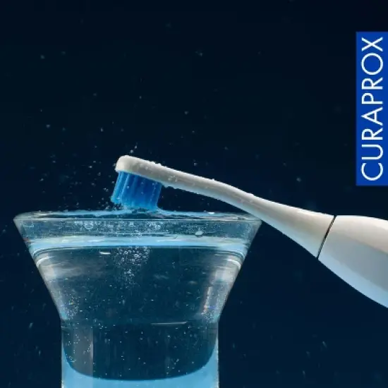 Curaprox Hydrosonic Sensitive Duo Brush Heads, 2-Pack for Gentle Gum Care and Precision Cleaning image {7}