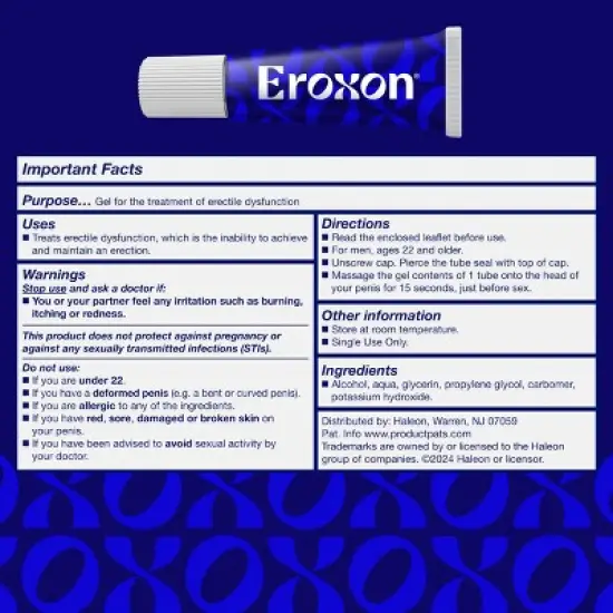 Eroxon Erectile Dysfunction Fast Acting Gel - 4ct image {11}
