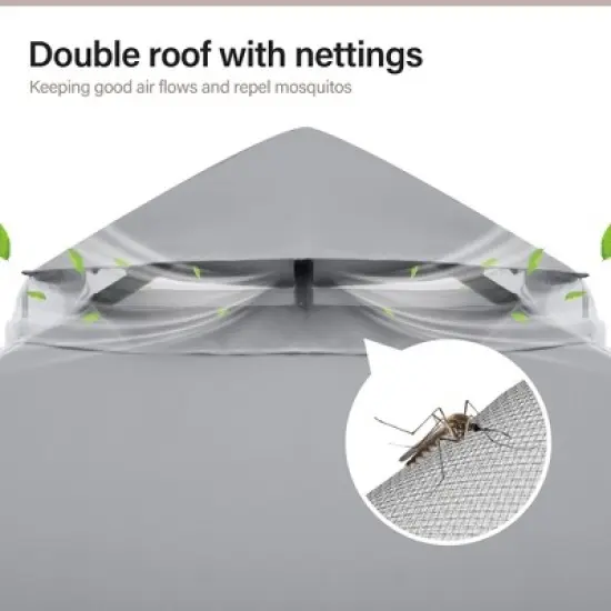 LAUSAINT HOME 8'X 8' Patio Steel Gazebo image {8}