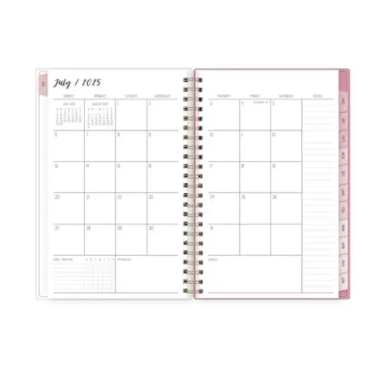 Blue Sky Ivory Paper Co 2025-2026 Weekly/Monthly Wirebound Planner 5"x8" Printed Nataliana Multi Floral image {5}